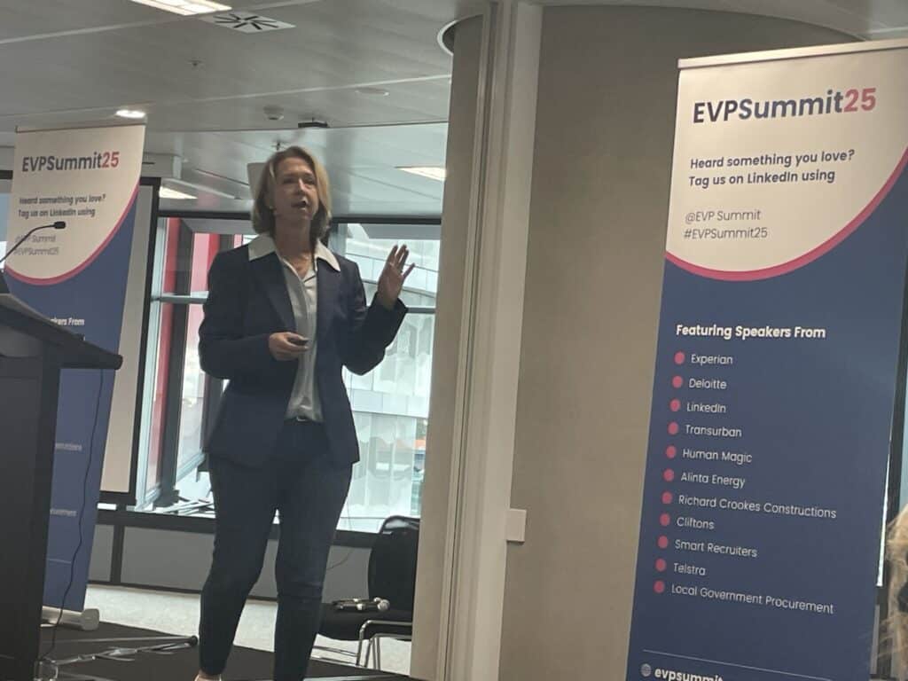 Speaker at EVP and Employer Branding Conference - Sydney. Attended by Hill Consulting HRS, Rachel Hill