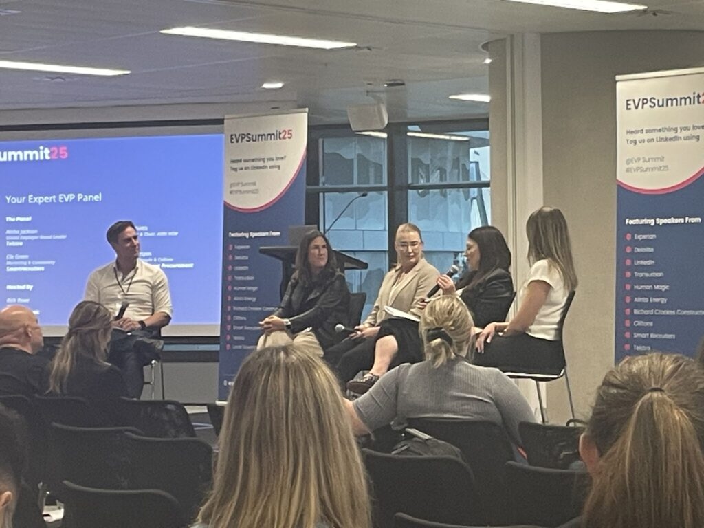 Questions time at EVP Summit 2025 - Sydney. Attended by Hill Consulting HRS, Rachel Hill